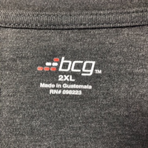 bcg V-Neck Long Sleeve Dark Gray T-Shirt Size 2XL - Picture 4 of 6